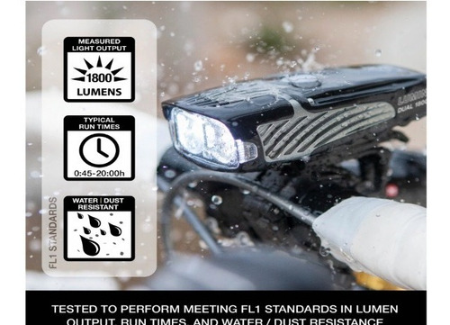 Luz Delantera Lumina Dual 1800 Nite Rider