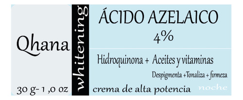 Crema Aclarante Azelaico 4% + Hidroquinona 30 G
