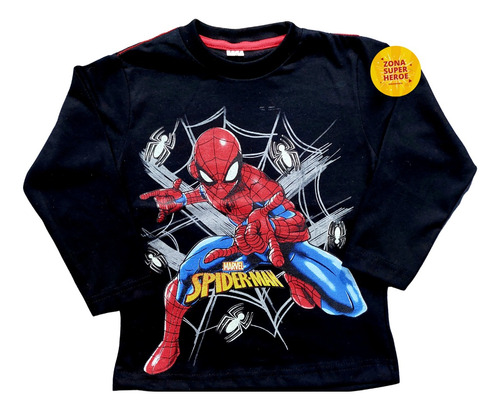 Remera Hombre Araña Para Niños,brilla En La Oscuridad.