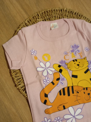 Conjunto Menina Infantil Camiseta E Shorts Algodão Verão Sortido Tamanho 08