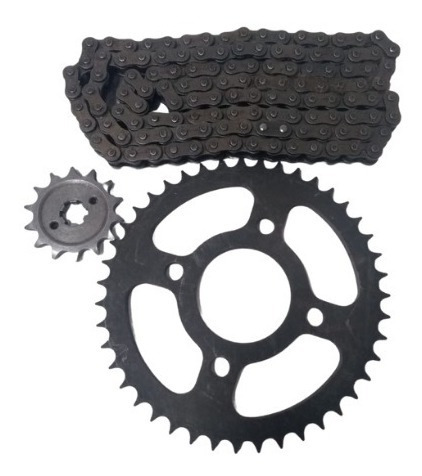Imagen 2 de 8 de Kit De Sprocket Y Cadena Bajaj Original Para Discover 150 S