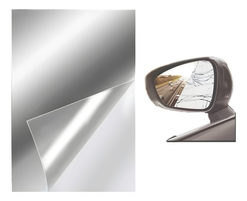 Vinilo Espejo Lamina 20x12.5cm Repara Espejo Retrovisor Auto