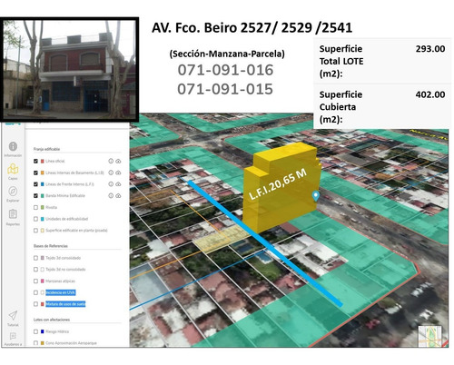 Imagen 7 de 13 de Venta 2 Lotes En Block - 7 Pisos + 2 Retiros