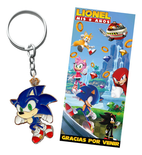 Llavero Sonic Souvenir Cumpleaños X 30 Unid