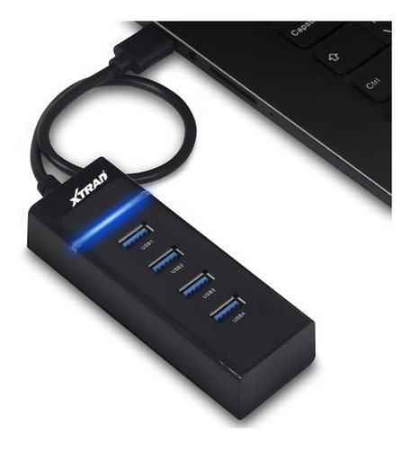 Hub Cabo Usb 3.0 Extensor 4 Portas High Speed Hd Pen Drive