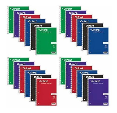 Paquete Cuadernos Para Colegio 70 Hojas 24 Piezas Multicolor