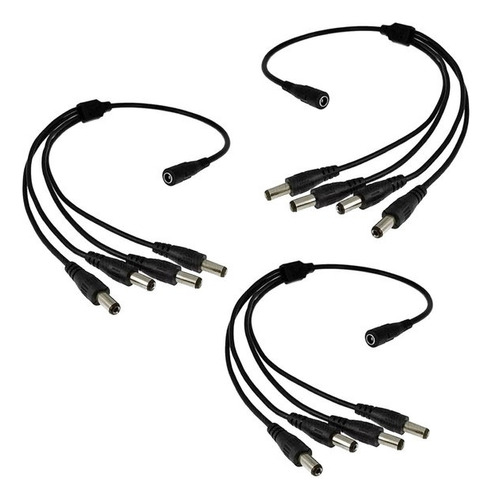 Cable Pulpo Multiples 1a4 Splitter Alimentacion Cctv Pack X3