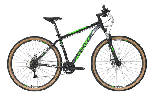 Bicicleta Venzo Eolo 29 -frenos A Disco Mecanico 21 V. 2025 Negro/verde S