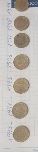 Vendo Monedas 10 Doble Laurel Y Fruto 1993-2000 En 40.000 (Usado)