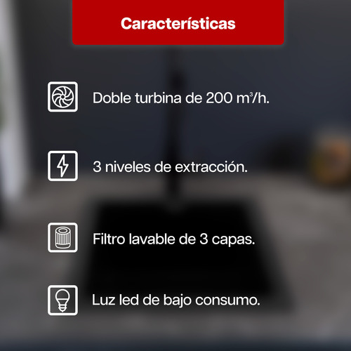 Campana Extractora De Cocina Maxims Hf8101 Acero Inox 80cm