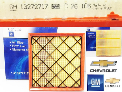 Filtro De Aire Motor Chevrolet Cruze Orlando Gm 13272717