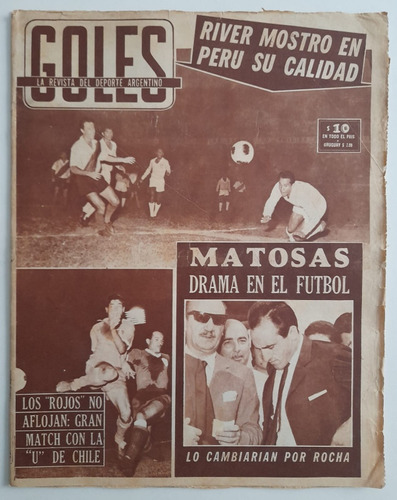 Revista Goles 811 Peñarol Santos River En Perú Banfield