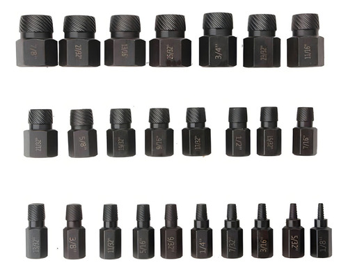 Juego 25 Extractores Tornillos-remueve Pernos/bulones