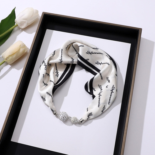 M Bufanda De Seda De Moda Para Mujer Con Elegante Cuello
