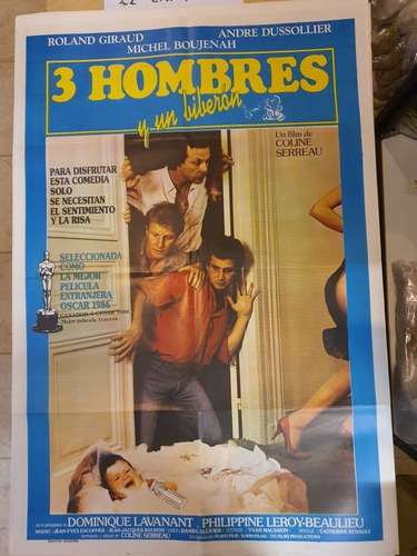 Afiche De Cine Original-2129-3hombres Y Un Biberon