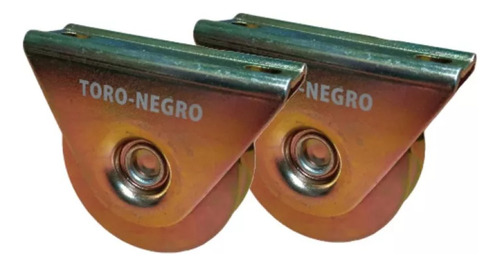 Pack Rueda Para Porton Corredizo De 80mm Con Base (2pcs)