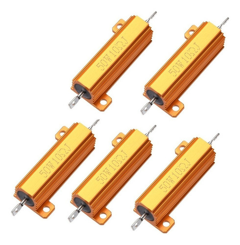 Resistencia De Caja Aluminio 50w 10rj Para Convertidor 5pcs