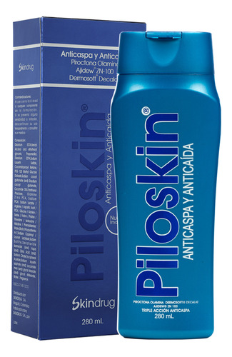 Shampoo Piloskin Anticaspa Y Anticaída X280ml Skindrug