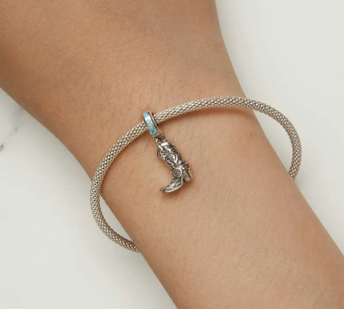 Charm O Dije De Bota Vaquera O Vaquero. Plata 0.925, Joyería