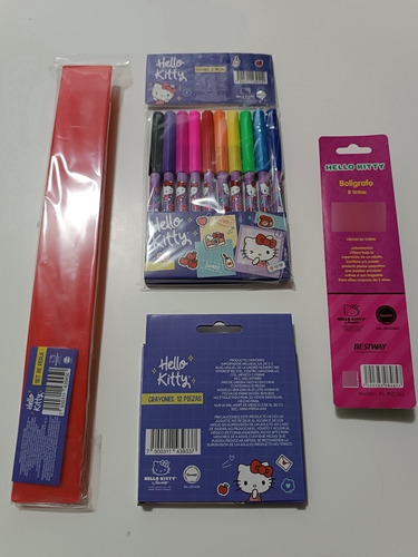 Set Papelería Hello Kitty Sanrio 4 Piezas (Usado)