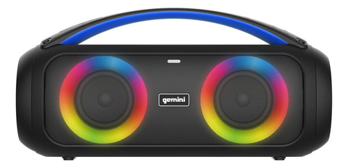 Bocina Portatil Bluetooth Gemini Resistente Al Agua Black