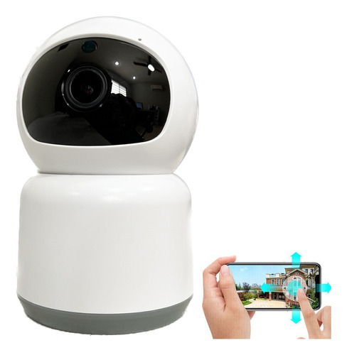 Camara Wifi Seguridad 360 Vigilancia Monitor Alexa App Tuya Color Blanco