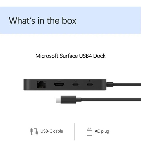 Microsoft Surface Dock Usb4 Para Surface Pro - Go - Laptop