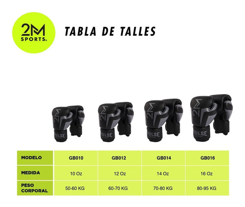 Guantes Boxeo 14 Oz Importado Box Profesional Kick 2m Sports