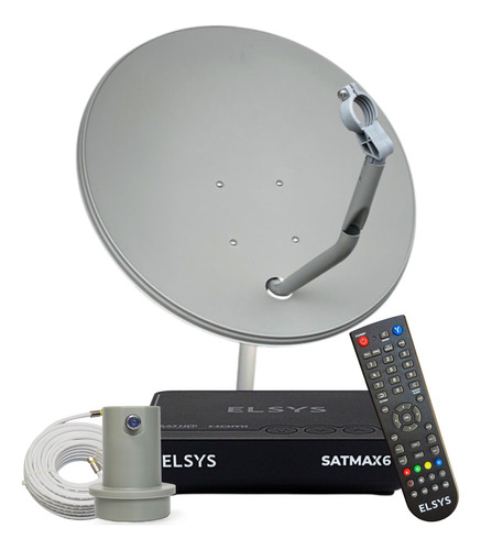 Kit Antena Digital Satmax 6 Elsys + Antena Lnbf Ku Cabo