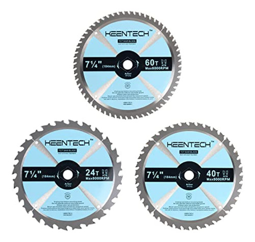 Cierra Circular Para Maderar Keentech Paquete De 3 Hojas De