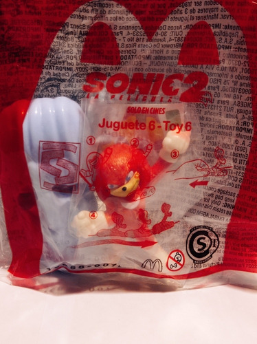Sonic 2 Juguete 6 La Película Colección Mcdonalds 2022 Nuevo