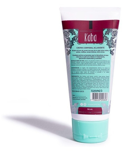 Crema Corporal Aclarante Kaba - g