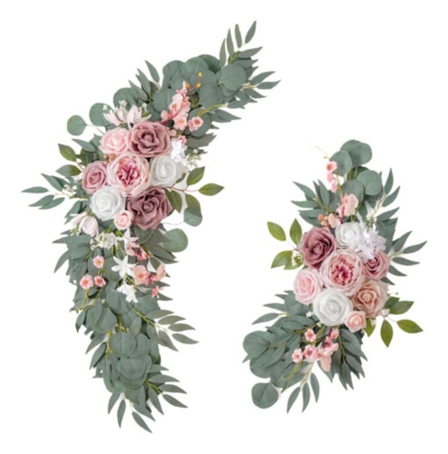 2x Arco De Boda Con Flores, Flores For Esquinas, Letrero De