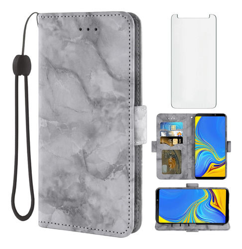 Funda Billetera Samsung Galaxy A9 2018 Gris