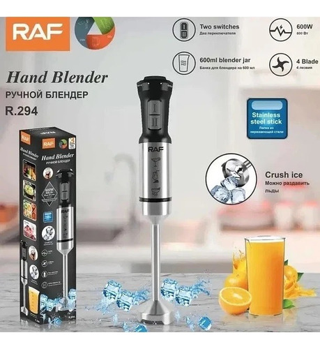 Batidor De Mano Batidora De Inmersión 600w Raf R.294 Plata