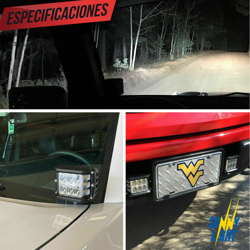 2 Faros Led Dually 35w Side Shooter Vision Lateral Jeep Rzr