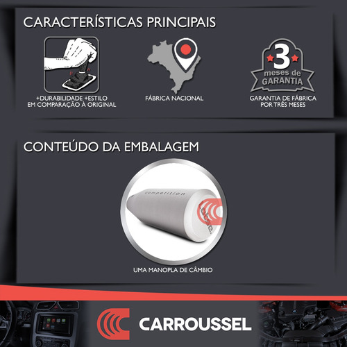 Imagem 2 de 4 de Manopla De Cambio Competition Cinza Lotse Com-cz