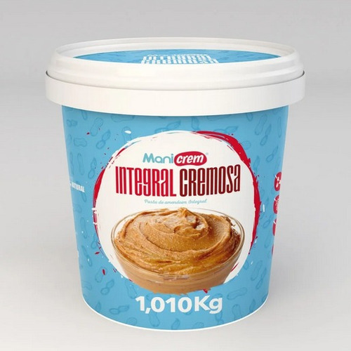 Kit 02x Manicrem Pasta De Amendoim Integral Cremosa - 1kg