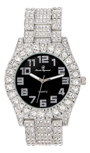 Charles Raymond Reloj Big Rocks Bling Bling Para Hombre Con