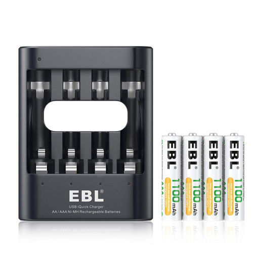 4pack Ebl Aa 2300mah Recargables + Iquick Usb Inteligente Ca