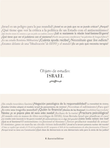Objeto De Estudio: Israel
