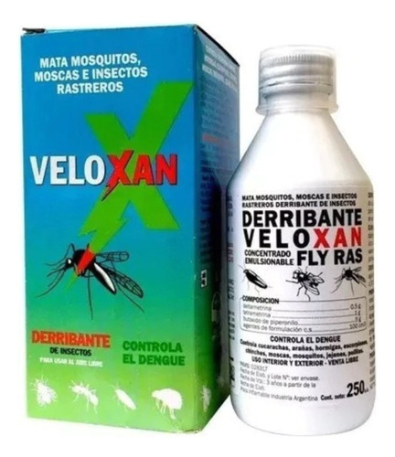 Derribante Total Veloxan Mosquitos Moscas Insectos X 250 Cc