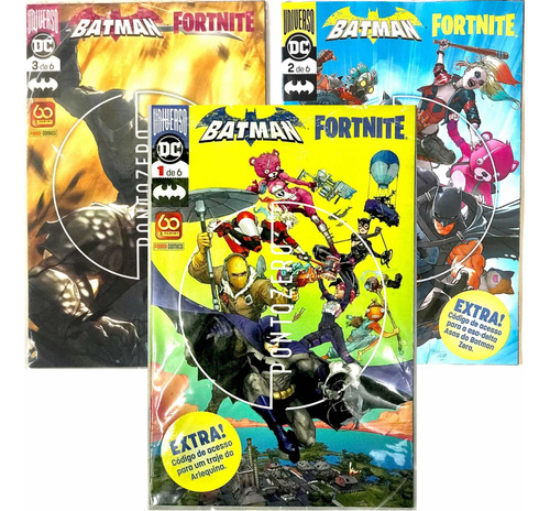Imagem 1 de 8 de Revista Batman Fortinite Volumes 1/2/3 Códigos Lacrados