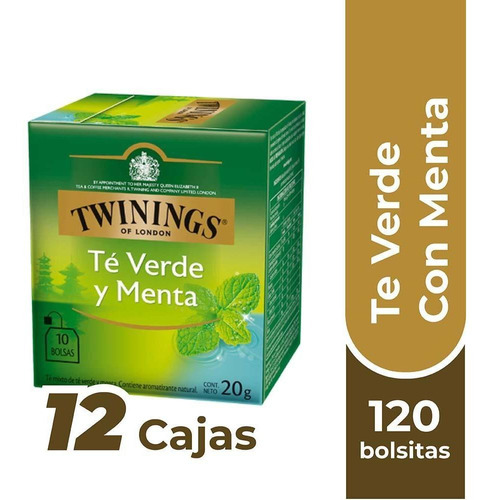 Twinings Té Te Verde Con Menta X120 Bolsitas