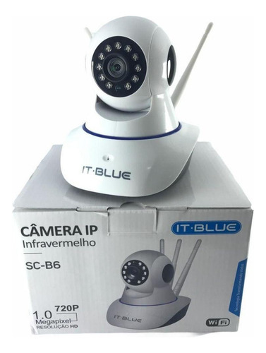 Câmera Ip 3 Antenas Segurança Vigilância Residencial It Blue