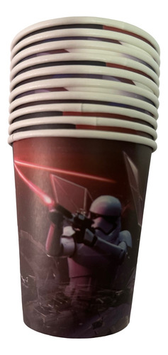 Pack 10 Vasos Darth Vader Star Wars Desechables Cumpleaños