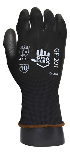 Guante De Trabajo Pu Gf-201b Gisa #8 Gris