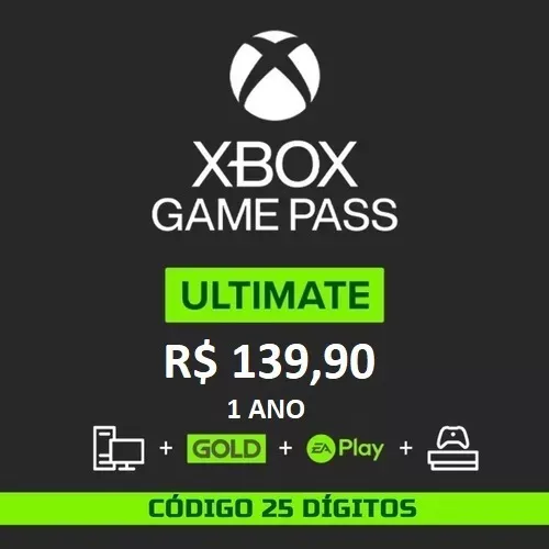 Xbox Game Pass Ultimate 12 Meses Código De 25 Digitos