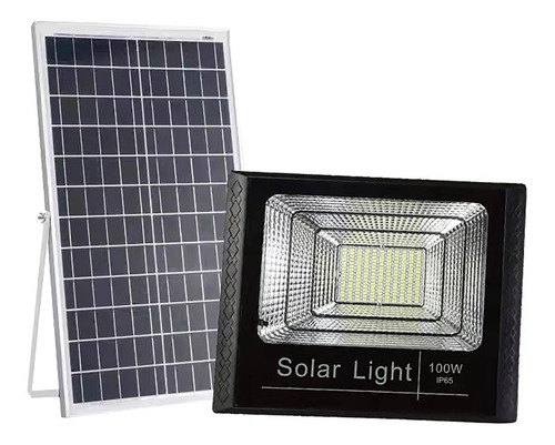 Refletor Holofote Led Solar Externo 100w C/ Controle Gaya