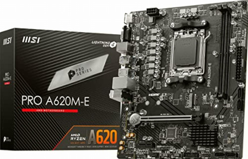 Msi Pro A620m-e Proseries Placa Madre (amd Am5, Ddr5, Pcie